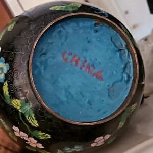 COPY  Brass 50s antique wire technique ginger jar urn authentic possibly 60s vtg